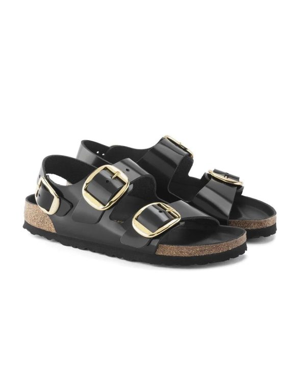 Double Buckle Leather Birken Sandals